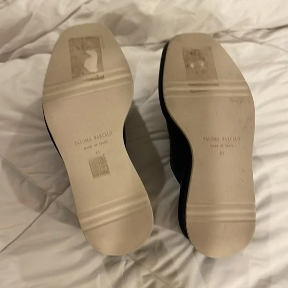 Paloma Barcelo made in Spain, black leather wedge, size 41 - Picture 8 of 12